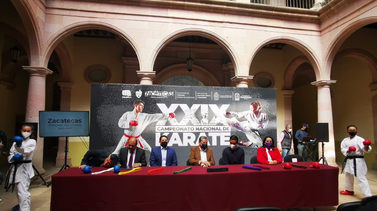 Anuncian Campeonato Nacional de Karate Zacatecas 2022, que se realizará del 10 al 13 de mayo en la capital zacatecana.