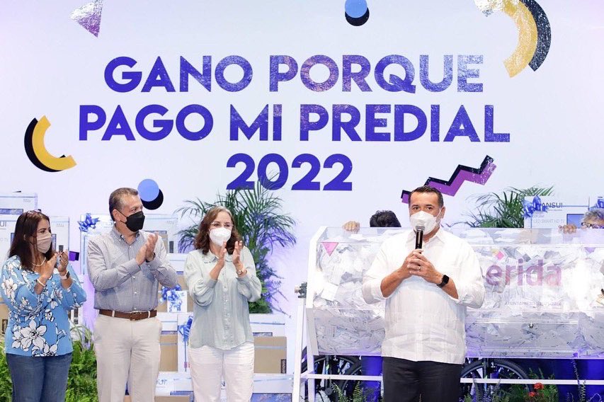 Realizan el sorteo “Gano Porque Pago Mi Predial 2022” en Mérida