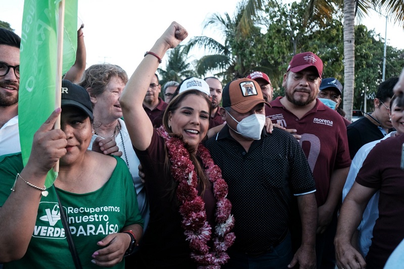 ¡Desterraremos la corrupción de Quintana Roo, afirma Mara Lezama en Puerto Morelos