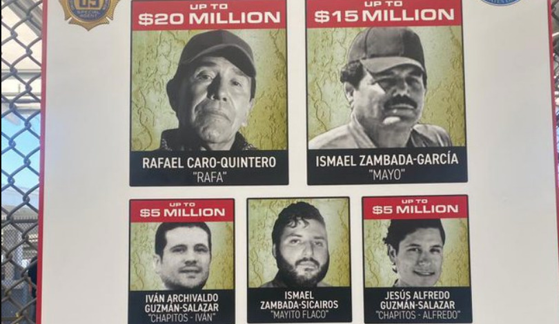 DEA anuncia recompensas millonarias por 'El Mayo' Zambada, Caro Quintero y 'Los Chapitos'