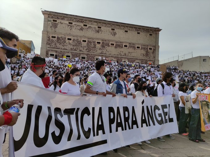 Justicia para Ángel: estudiantes se manifiestan en Guanajuato