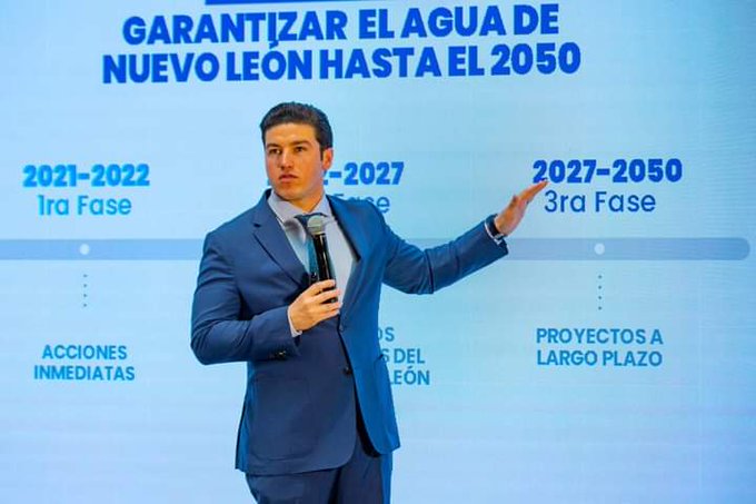 Samuel García anuncia plan maestro para garantizar agua a NL