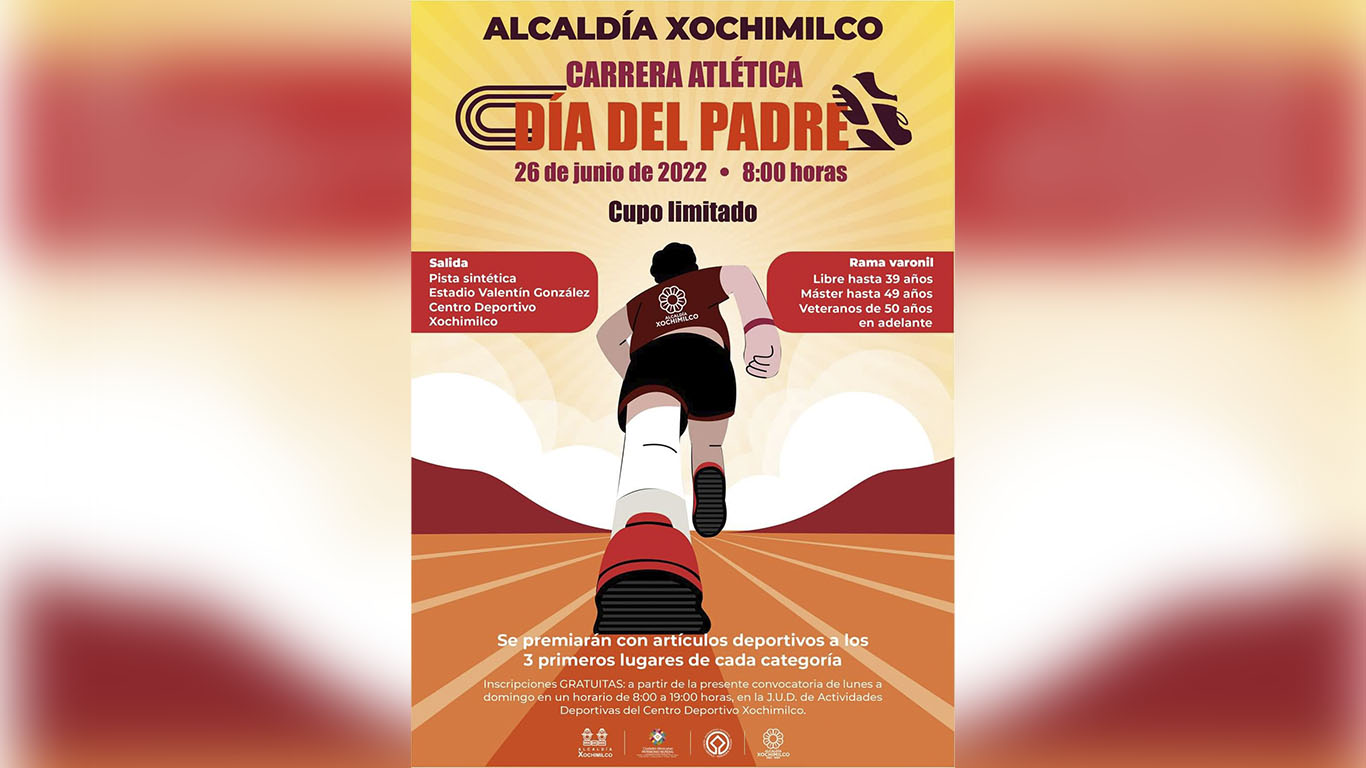 Alcaldía Xochimilco realizará carrera por el Día del Padre