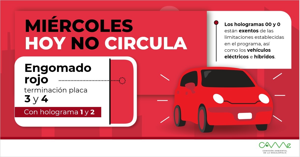 Estos son los autos que deben parar por el Doble Hoy No Circula