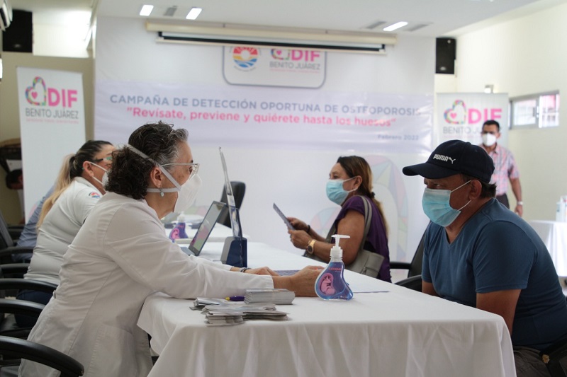 Anuncia DIF Benito Juárez campaña de detección de osteoporosis