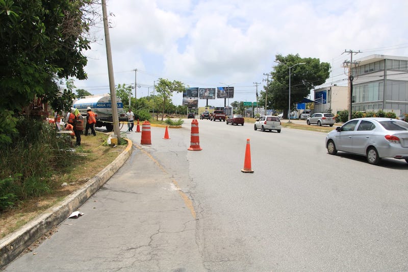 Coadyuva gobierno de Benito Juárez con operativos de seguridad vial para desarrollo de obra pública en Cancún