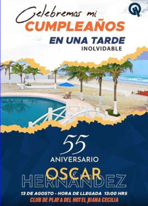 Empresario invita a todos a su fiesta de cumpleaños en la playa de Tamaulipas