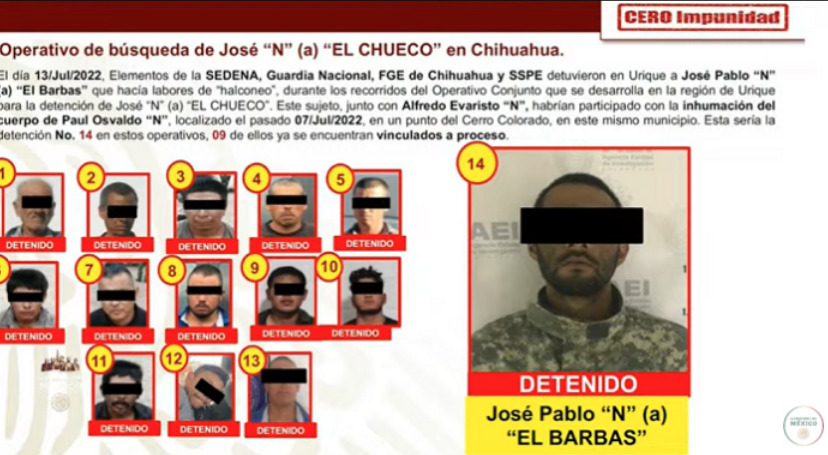 SSPC reporta 14 detenidos vinculados a “El Chueco”; 9 están vinculados a proceso