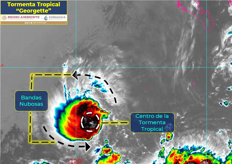 Tormenta tropical ‘Georgette’ se forme en el Pacífico