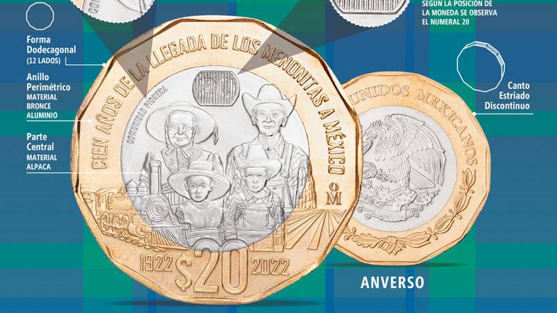 Banxico lanza nueva moneda conmemorativa de 20 pesos