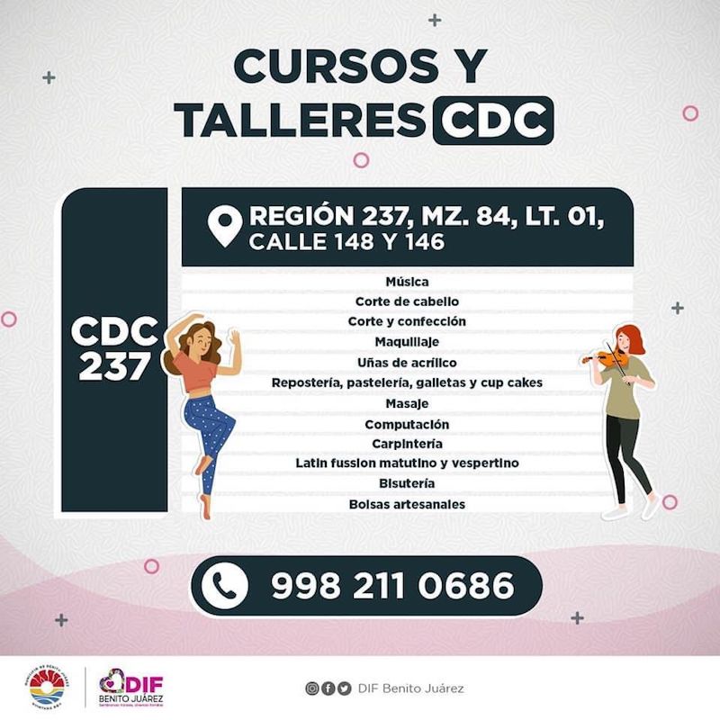 Impulsa DIF municipal cursos y talleres en los centros de desarrollo comunitario