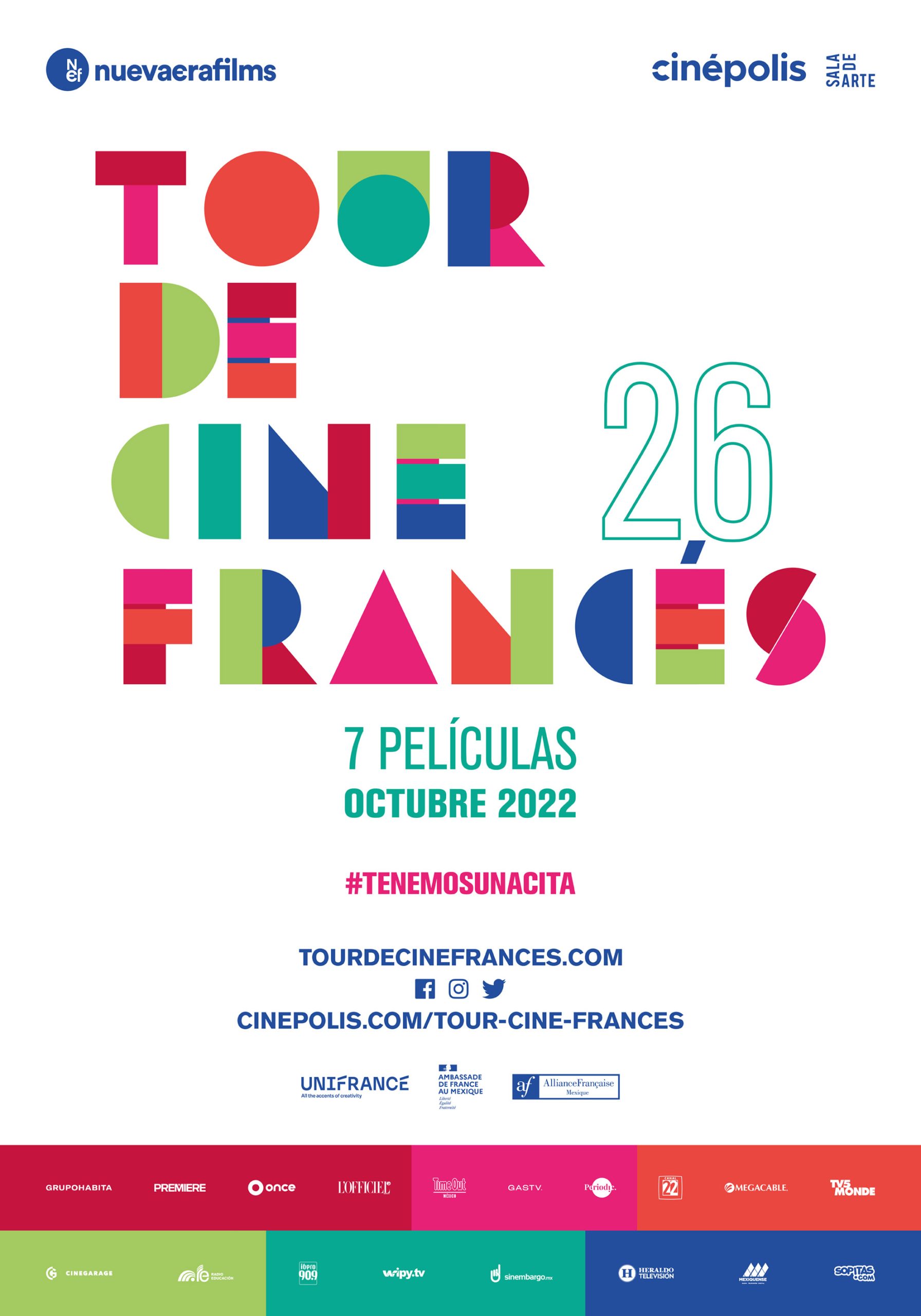 Se presenta el póster oficial de la edición 26 del Tour de Cine Francés