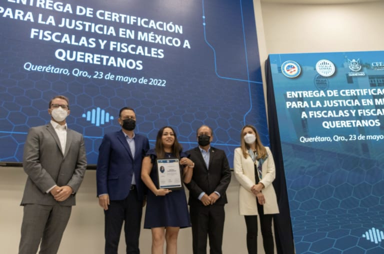 Departamento de EU certifica como eficaz a Fiscalía de Querétaro