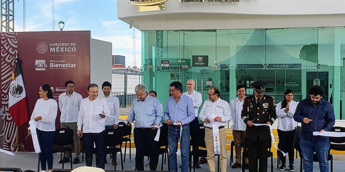 Garantiza AMLO apoyo a damnificados de Sonora por lluvias; inaugura sucursal del Banco del Bienestar en Cajeme