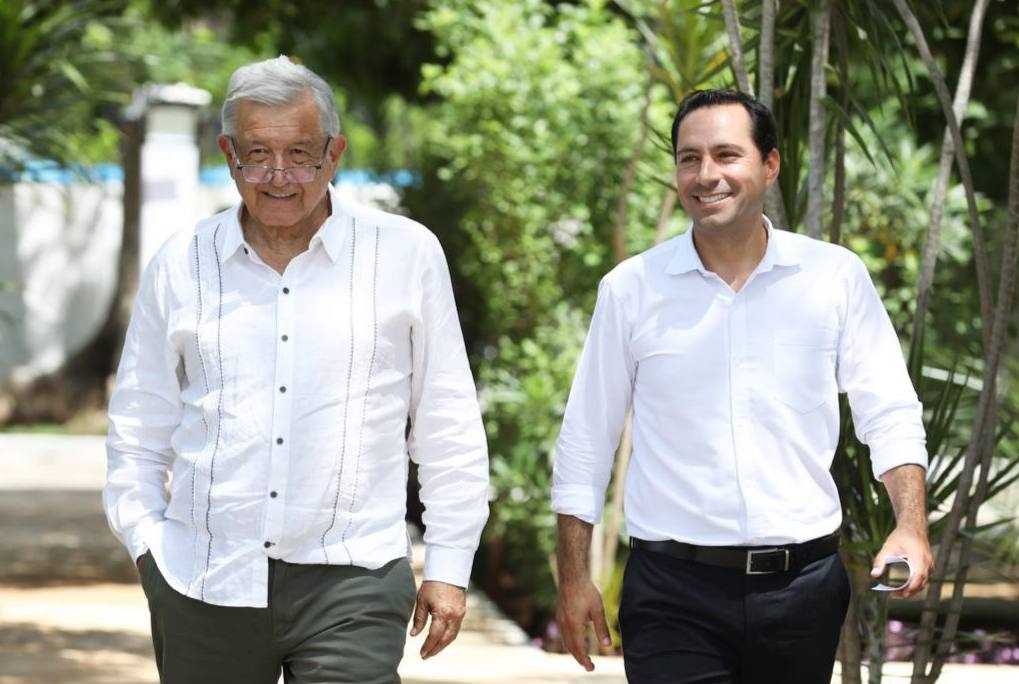 AMLO y Mauricio Vila supervisan avances del Tren Maya en Yucatán