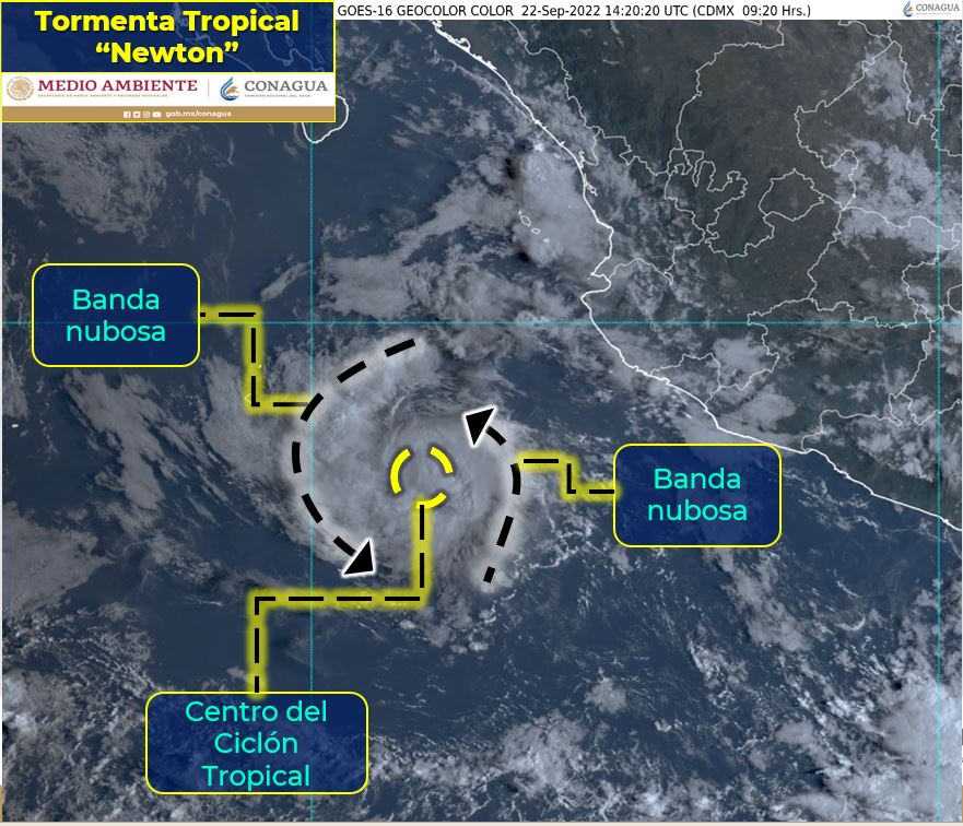 Se forma la tormenta tropical ‘Newton’; dejará lluvias muy fuertes en Jalisco y Colima