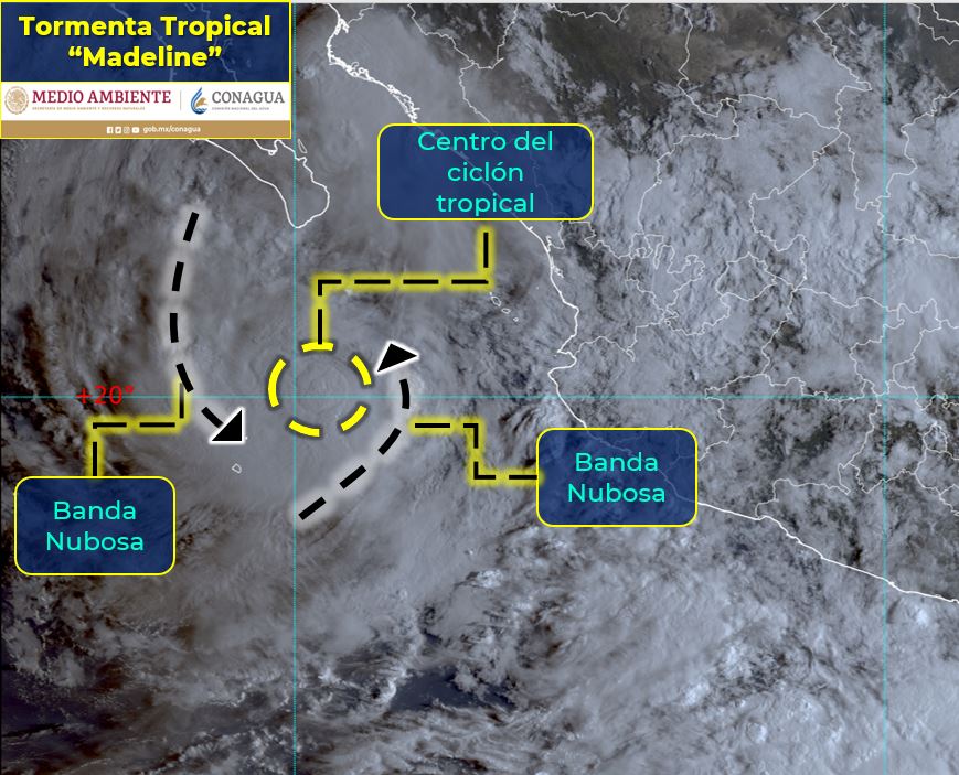 Tormenta 'Madeline' provocará fuertes lluvias en varios estados del país