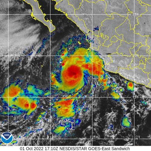 Orlene se intensifica a huracán categoría 1