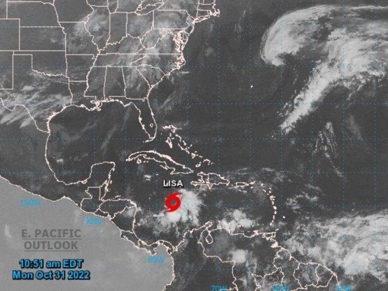 Se forma la tormenta tropical 'Lisa' en el Mar Caribe