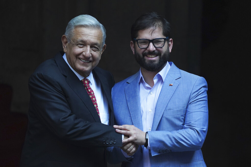 AMLO recibe a Gabriel Boric, presidente de Chile, en Palacio Nacional