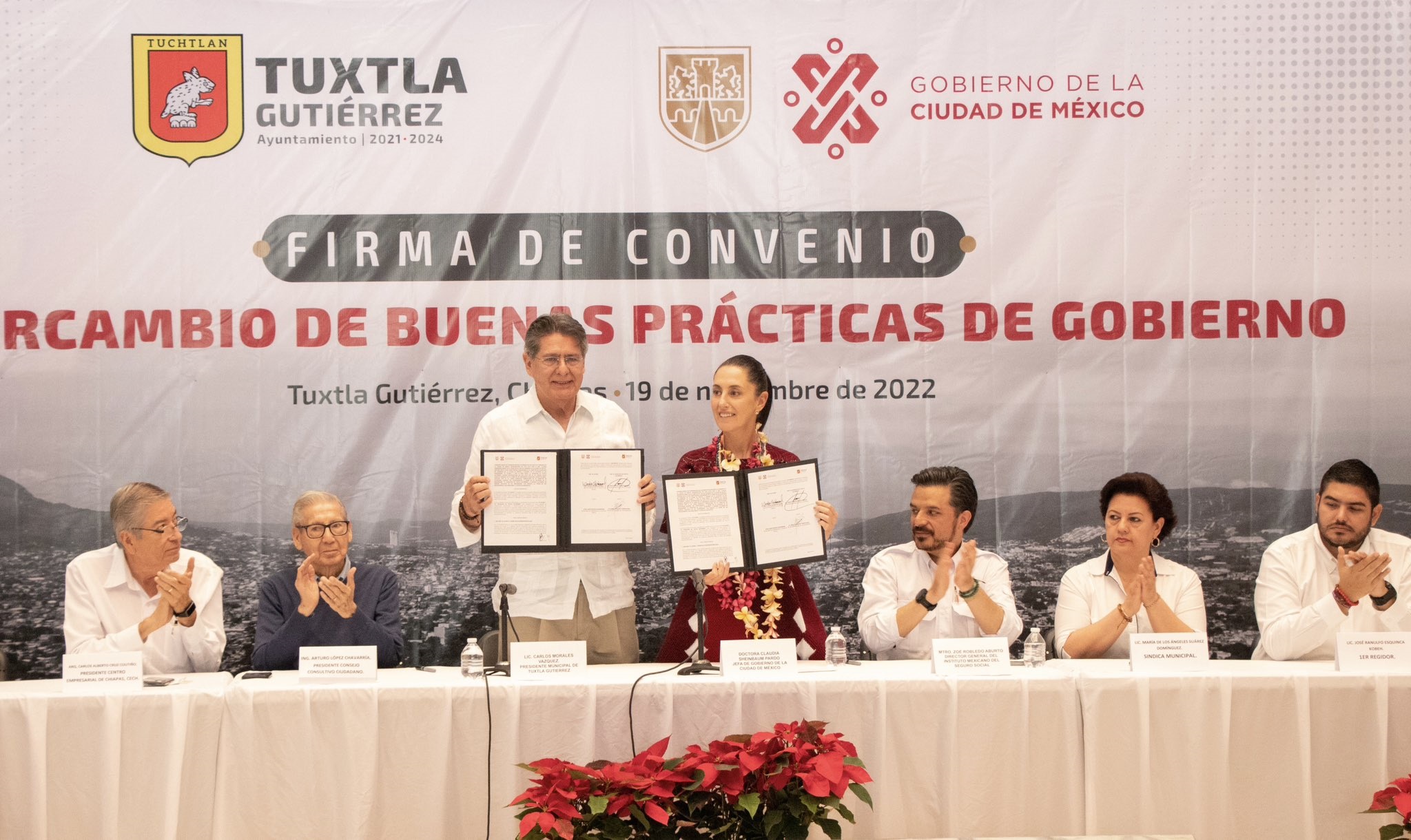 CDMX firma convenio con el ayuntamiento de Tuxtla Gutiérrez