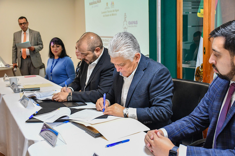 Firman CTAEM y Naucalpan convenio de colaboración para mejorar eficiencia hídrica