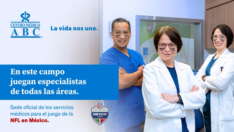 Centro Médico ABC, seleccionado oficial para brindar los servicios médicos para el juego de la NFL en México