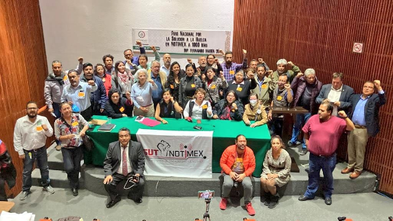 Sindicalistas nacionales e internacionales exigen solución inmediata a la huelga en NOTIMEX en Foro en la Cámara de Diputados