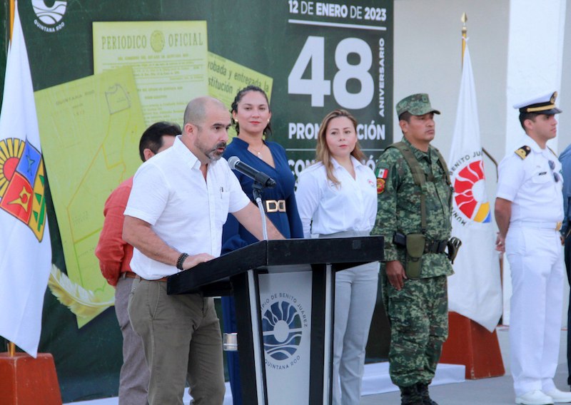 Conmemoran en Benito Juárez 48 aniversario de la promulgación de la Constitución Política de Quintana Roo