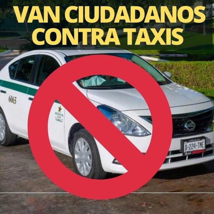 Con #UnDíaSinTaxis, llaman a boicotear a taxistas en Cancún