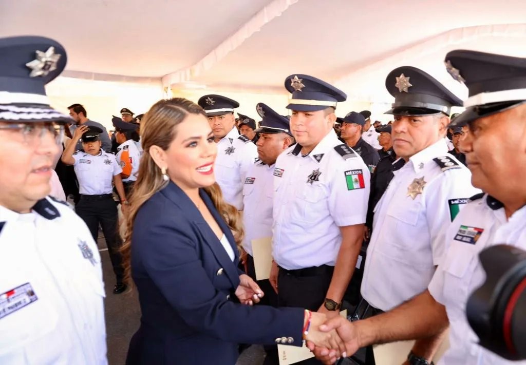 Reconoce Evelyn Salgado a la Policía Estatal como una institución sólida y eficiente