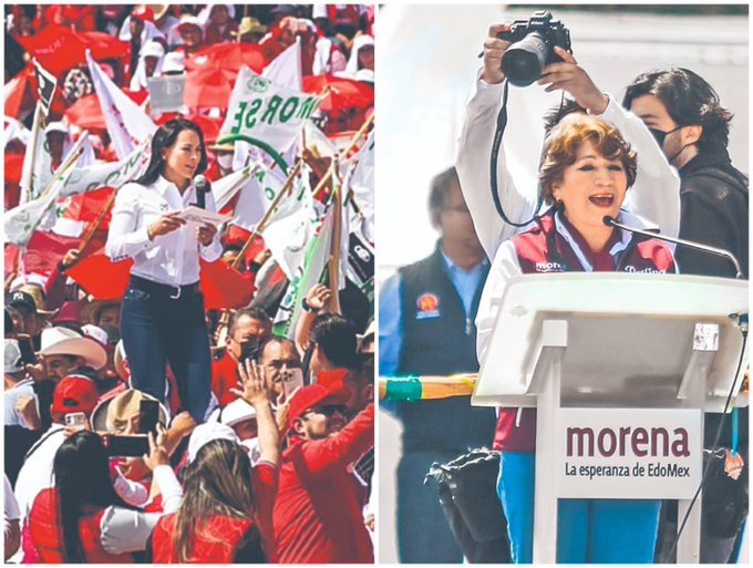 Alejandra del Moral y Delfina Gómez muestran músculo político en Texcoco