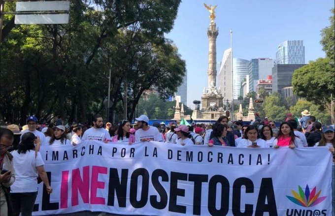 Todo listo para la manifestación en defensa del INE