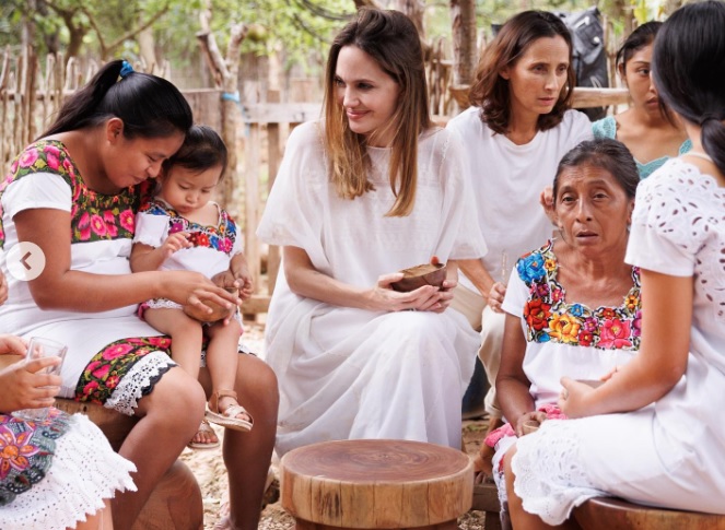 Angelina Jolie visita Quintana Roo; promueve el salvar a la abeja melipona