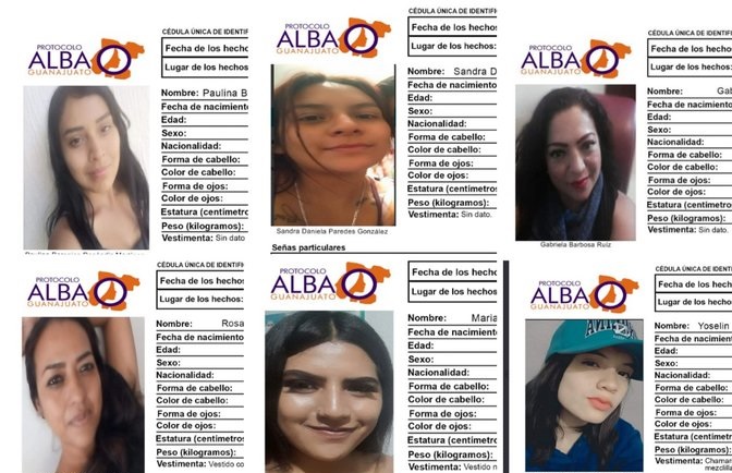 Reportan desaparición de 7 mujeres en Celaya, Guanajuato