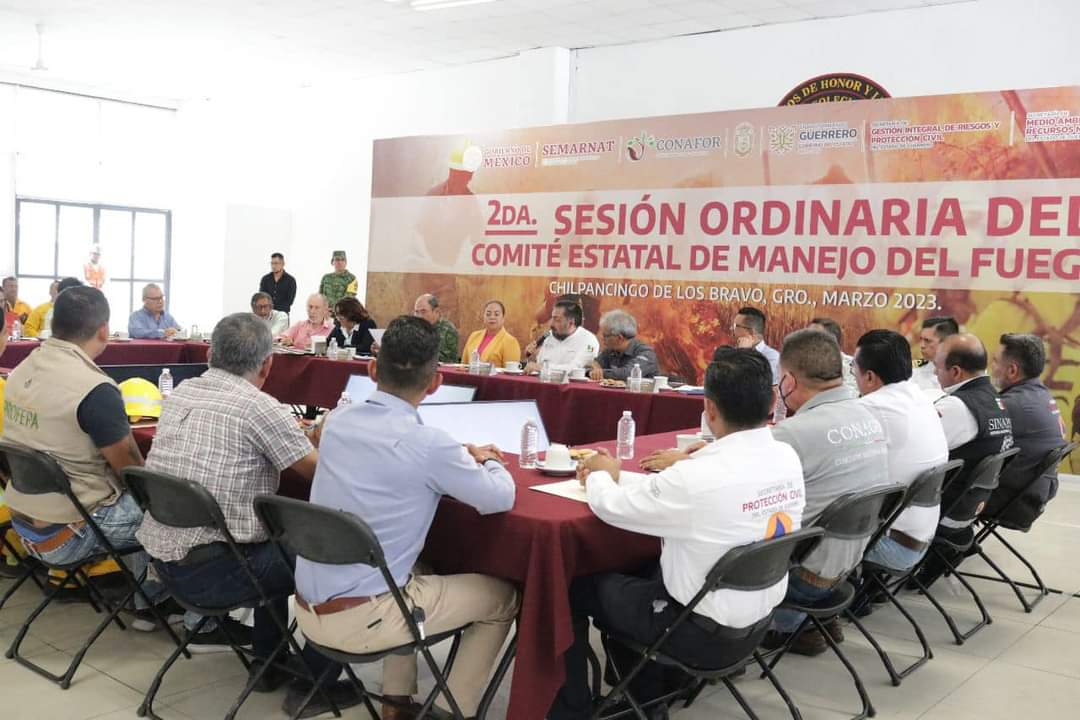 Coordinan esfuerzos el gobierno de Guerrero y la federación en la prevención y combate de incendios forestales