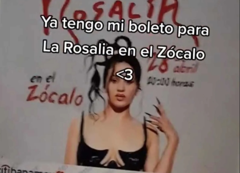 Joven compra boleto para concierto de Rosalía en el Zócalo