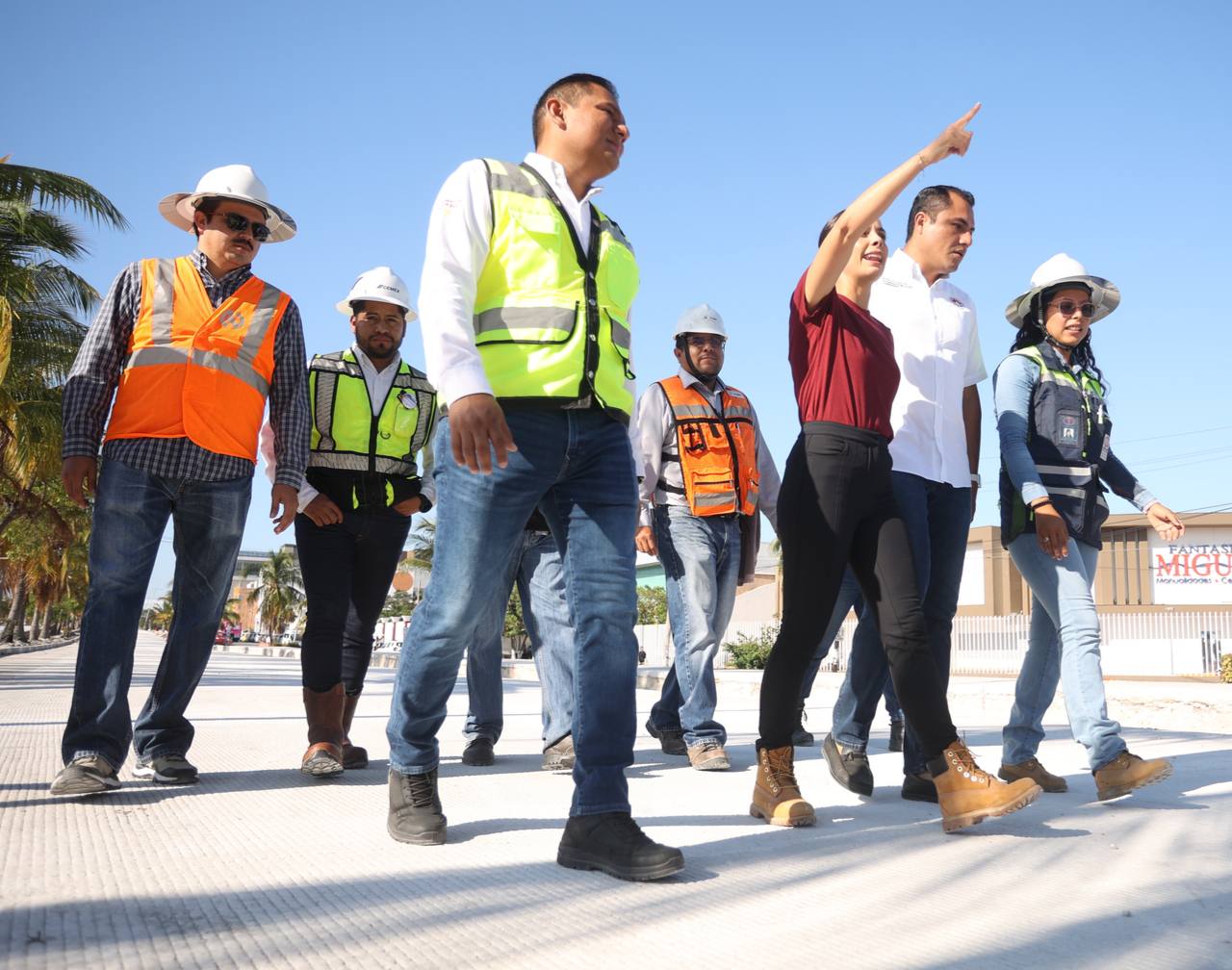 Supervisa Ana Patricia Peralta avance en rehabilitación del Blvd. Colosio