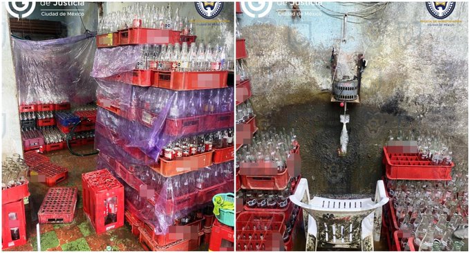 Aseguran inmueble en Iztapalapa donde se fabricaba Coca-Cola pirata