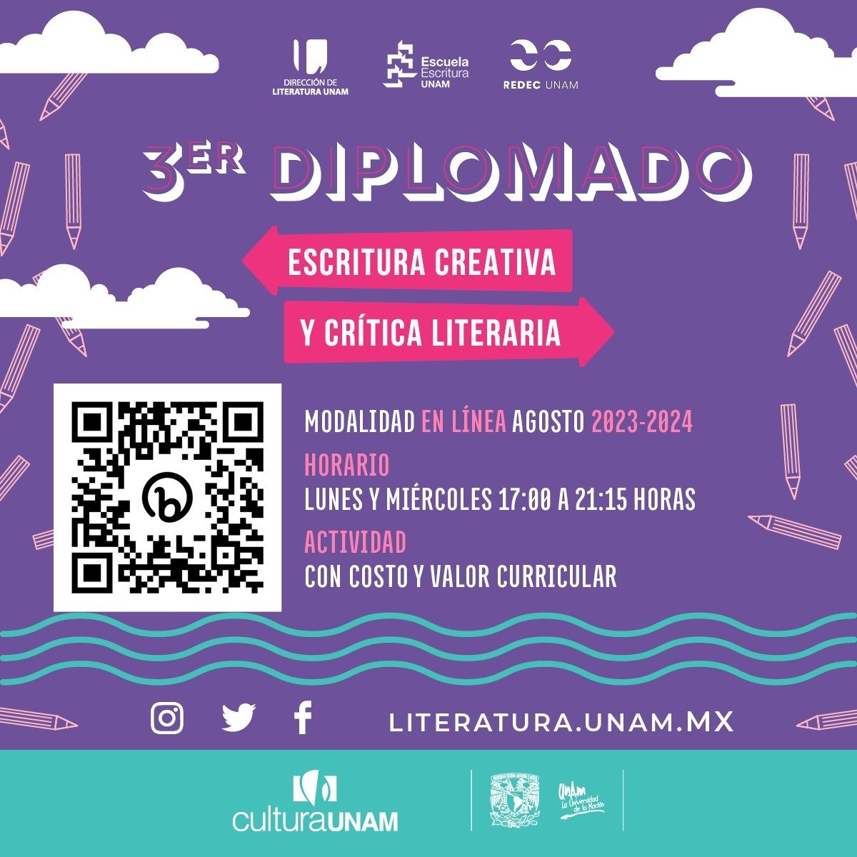 Se abre convocatoria para el Tercer Diplomado en Escritura Creativa y Crítica Literaria de la Escuela de Escritura de la UNAM