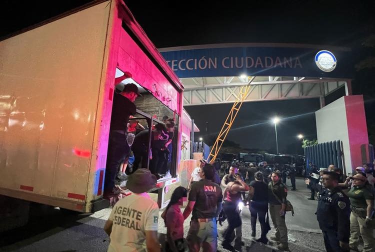 Rescatan a 174 migrantes en Chiapa de Corzo, Chiapas