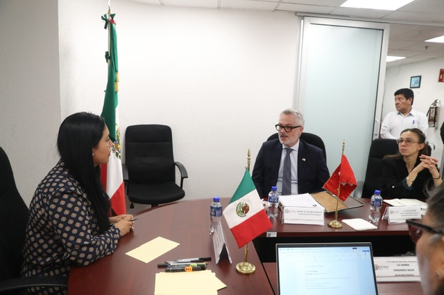 La presidenta de la Comisión de Derechos Humanos se reúne con el embajador de Suiza en México