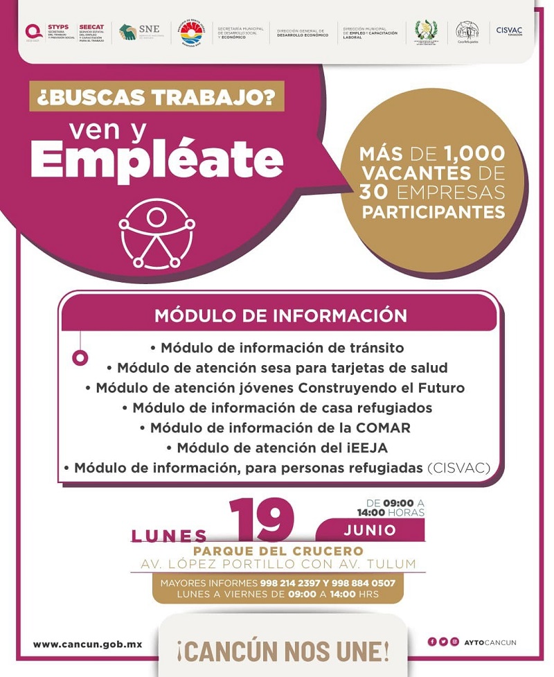 Invitan autoridades municipales a buscadores de empleo a “Ven y Empléate Itinerante”