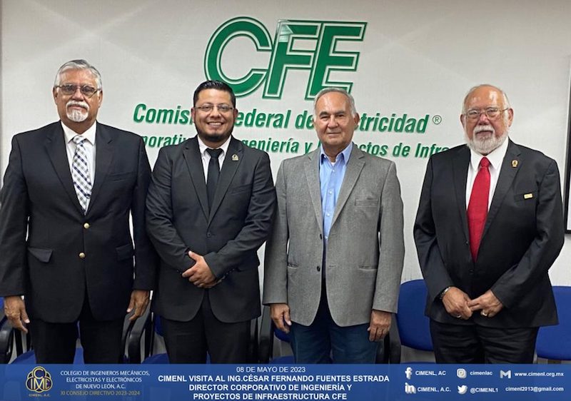 Reconoce CIMENL a César Fuentes Estrada, director corporativo de ingeniería y proyectos de infraestructura de CFE, por excelencia en el sector público