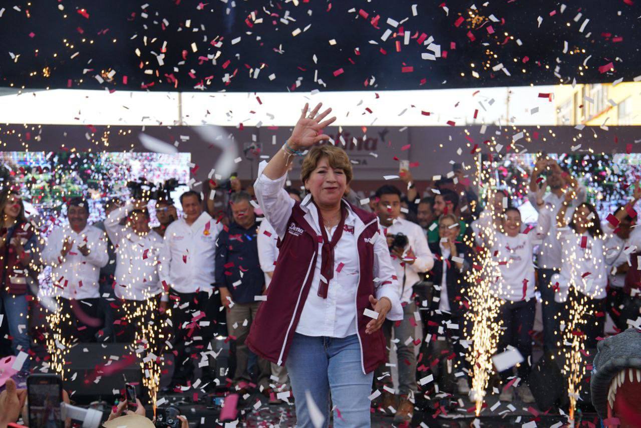 Delfina Gómez cierra campaña en Texcoco