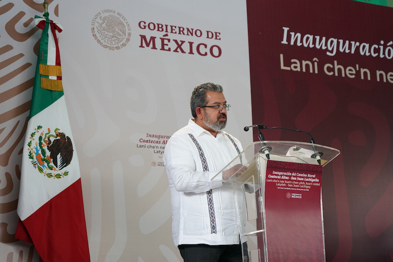 Cerca la meta de construir en Oaxaca 222 caminos de mano de obra que suman 3,000 km: Nuño Lara