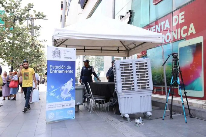 Instalan puntos de hidratación en Nuevo León ante onda de calor