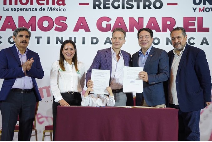 Manuel Velasco se registra como aspirante a la candidatura presidencial de Morena y aliados