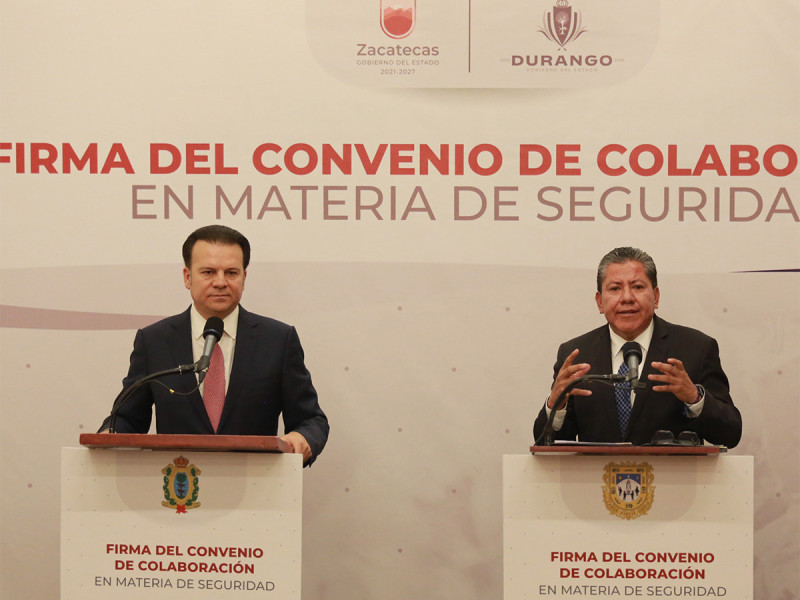 Durango y Zacatecas firman convenio de colaboración en seguridad pública
