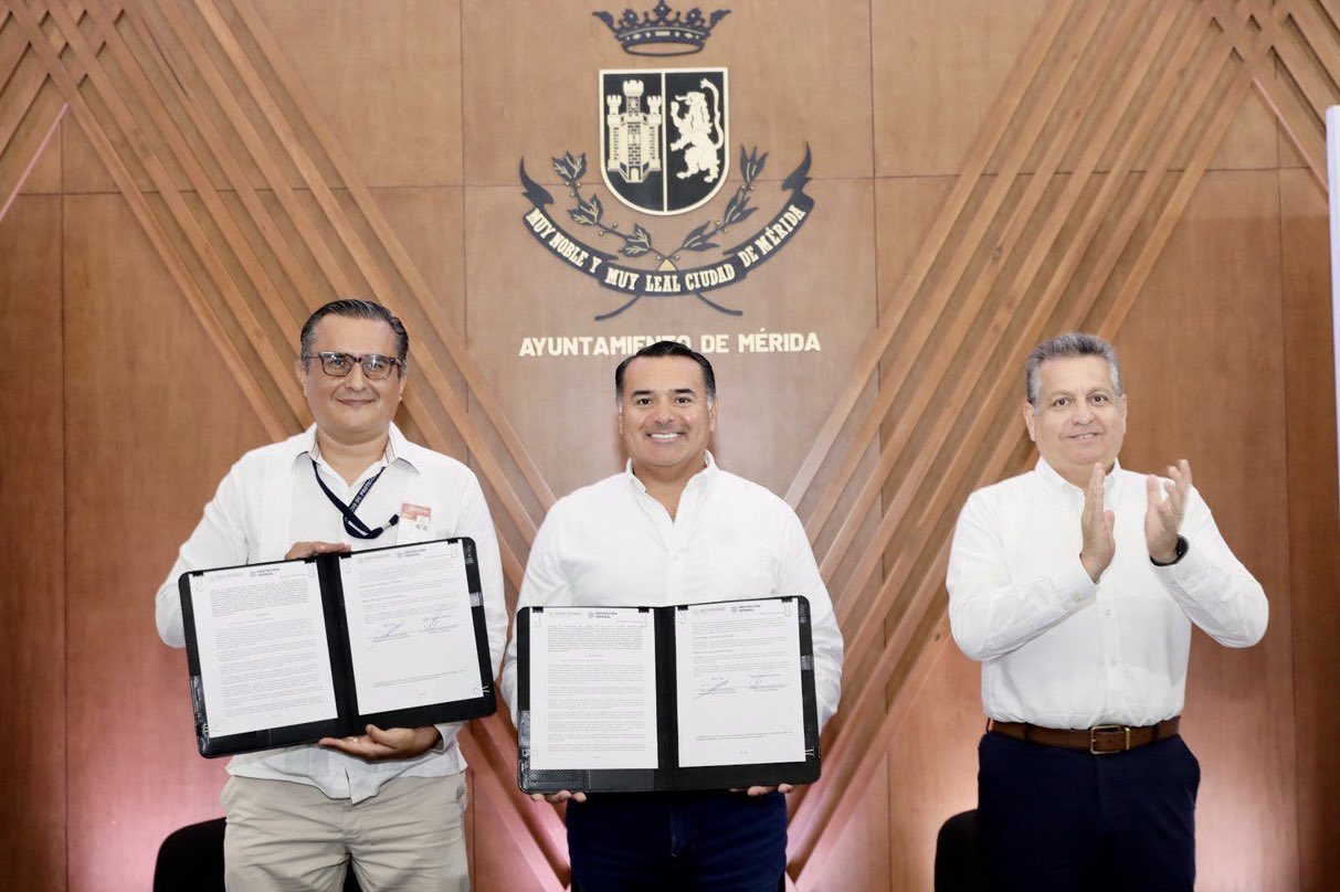 Ayuntamiento de Mérida y Gobierno federal firman convenio de colaboración